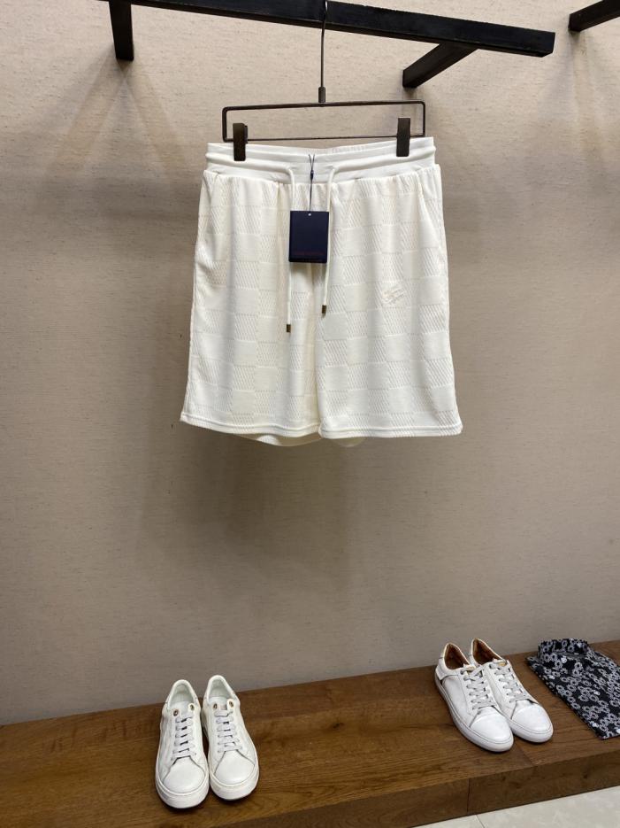 designer,replica,clothing,fake,1:1,lv,luxury,high quality LV Men’s Casual Pants Light Beige Cotton Terry Jacquard Weave Damier New Style (X8EKY)