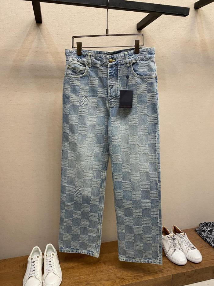 designer,replica,clothing,fake,1:1,lv,luxury,high quality LV new checkerboard jeans denim jacket (3PM15)
