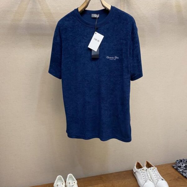 designer,replica,clothing,fake,1:1,lv,luxury,high quality Dior Towel Loop Cotton Crew Neck Short Sleeve T-Shirt (L4UHT)