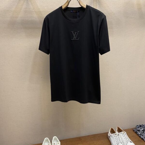 designer,replica,clothing,fake,1:1,lv,luxury,high quality LV new pure cotton stretch cotton fabric short-sleeved T-shirt (IKVDE)