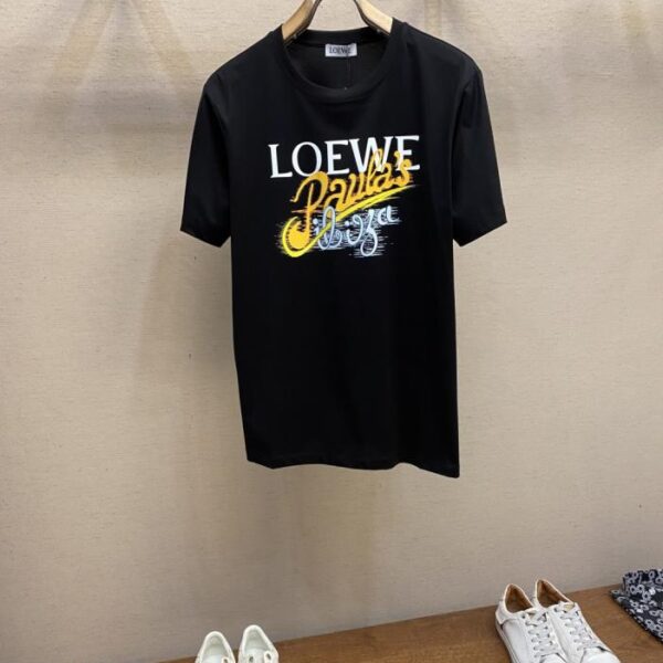 designer,replica,clothing,fake,1:1,lv,luxury,high quality Loewe new cotton stretch cotton fabric short-sleeved T-shirt (INOFZ)