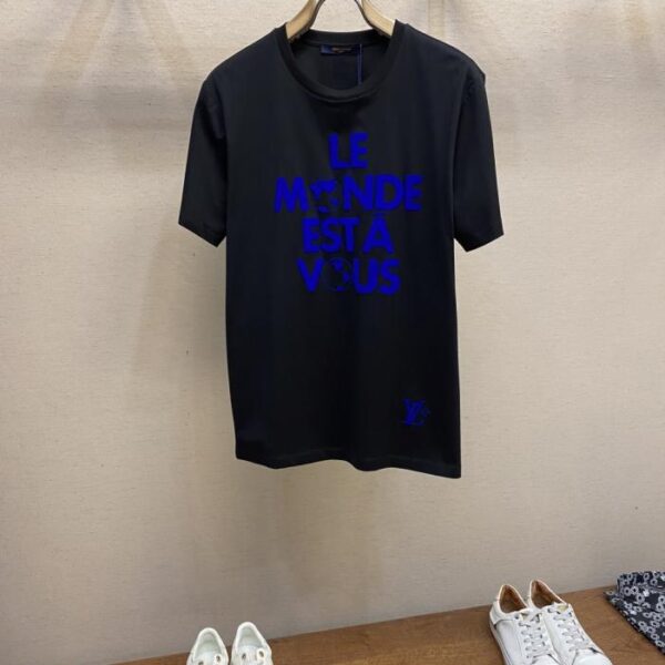 designer,replica,clothing,fake,1:1,lv,luxury,high quality LV new pure cotton stretch cotton fabric short-sleeved T-shirt (SARYV)