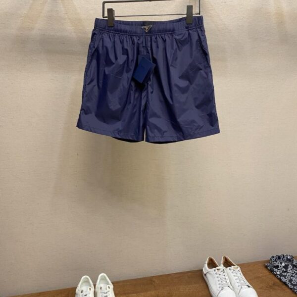 designer,replica,clothing,fake,1:1,lv,luxury,high quality Prada Waistband Triangle Logo Nylon Beach Shorts (CPJOM)