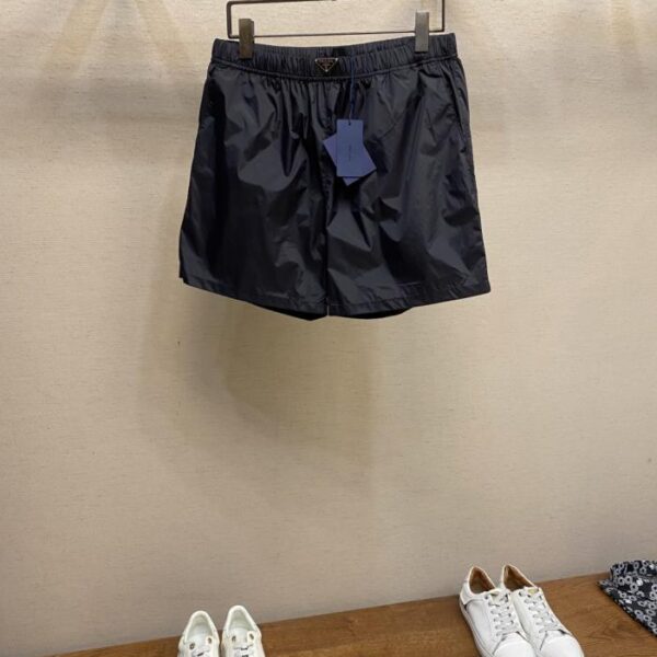 designer,replica,clothing,fake,1:1,lv,luxury,high quality Prada Waistband Triangle Logo Nylon Beach Shorts (NI6N4)