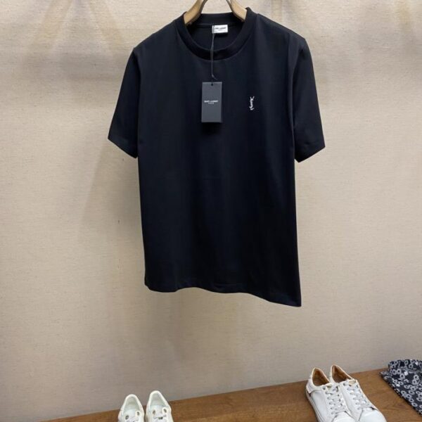 designer,replica,clothing,fake,1:1,lv,luxury,high quality Yves Saint Laurent Cotton Embroidered Short Sleeve T-Shirt (CHSNQ)