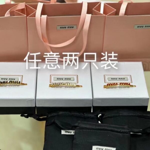 designer,replica,clothing,fake,1:1,lv,luxury,high quality (Any 2-pack) Miu Miu new hair clip (6U3K3)