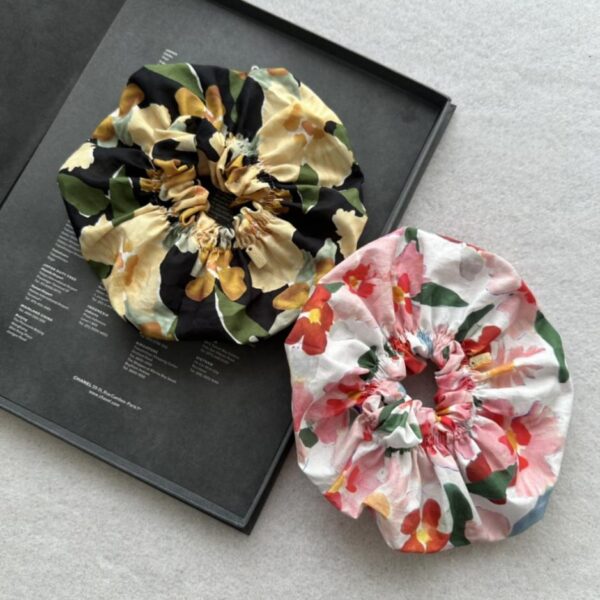 designer,replica,clothing,fake,1:1,lv,luxury,high quality Small Korean watercolor large flower pleated hair band white black 1 / simple bag (XNKIX)