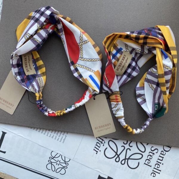 designer,replica,clothing,fake,1:1,lv,luxury,high quality Burberry Colorblock Check Headband 1 piece/Simple Bag (VPFYN)