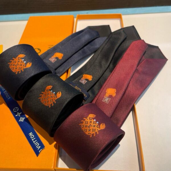 designer,replica,clothing,fake,1:1,lv,luxury,high quality LV Crab Silk Tie Dip-Dyed in a Deep Shade (5V1LQ)