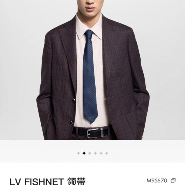 designer,replica,clothing,fake,1:1,lv,luxury,high quality LV Fishnet Silk Tie 100% Silk (6C6RT)