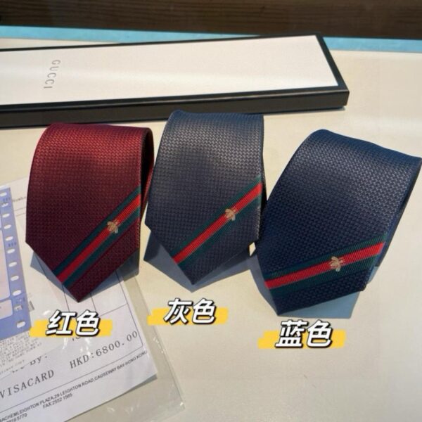 designer,replica,clothing,fake,1:1,lv,luxury,high quality Gucci tie with bee pattern (XXXC1)