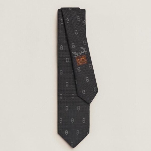 designer,replica,clothing,fake,1:1,lv,luxury,high quality Black [Winter Anchor Chain] Hermès Men’s New Tie Series (2V5LC)