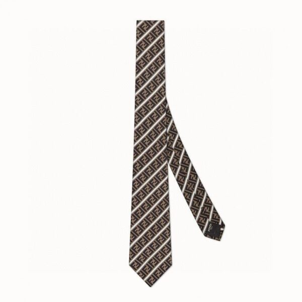 designer,replica,clothing,fake,1:1,lv,luxury,high quality Fendi men’s silk tie with FF letters (5I825)