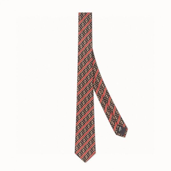 designer,replica,clothing,fake,1:1,lv,luxury,high quality Fendi men’s silk tie with FF letters (D57SB)