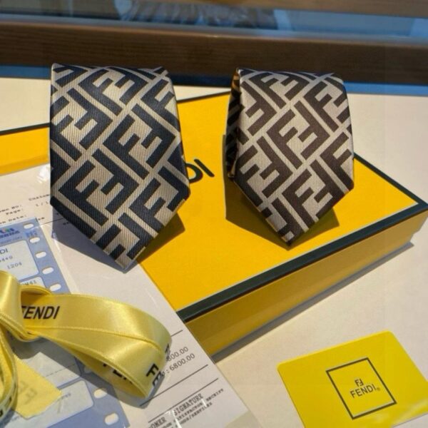 designer,replica,clothing,fake,1:1,lv,luxury,high quality Fendi Men’s FF Letter Silk Tie (KNS9K)
