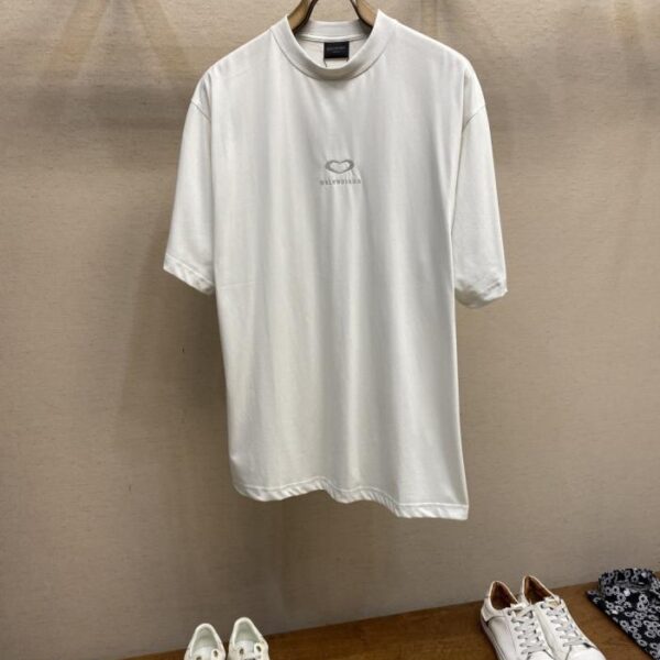 designer,replica,clothing,fake,1:1,lv,luxury,high quality Balenciaga Chinese Valentine’s Day Heart Pattern Round Neck Short Sleeve (UK8JN)