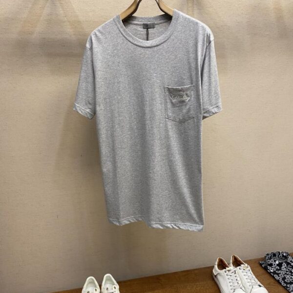 designer,replica,clothing,fake,1:1,lv,luxury,high quality Dior Favorite Series Pocket Round Neck Short Sleeve (7LD62)