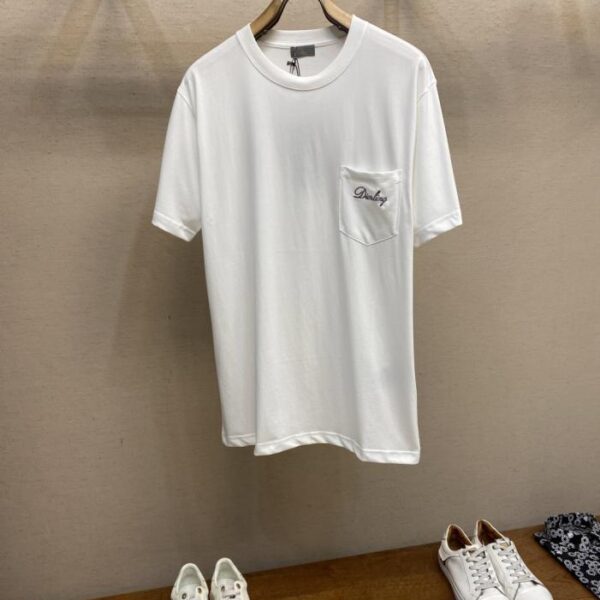 designer,replica,clothing,fake,1:1,lv,luxury,high quality Dior Favorite Series Pocket Round Neck Short Sleeve (OAPX8)