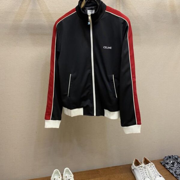 designer,replica,clothing,fake,1:1,lv,luxury,high quality Celine Retro Sports School Uniform Embroidered Ribbon Jacket (K6817)