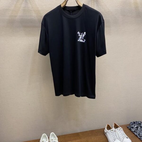 designer,replica,clothing,fake,1:1,lv,luxury,high quality LV jacquard short-sleeved shirt for men and women (ABWW7)