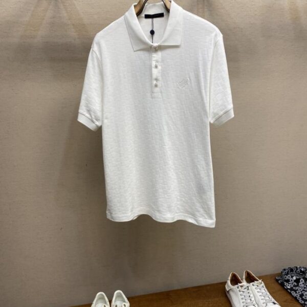 designer,replica,clothing,fake,1:1,lv,luxury,high quality LV Early Fall Series DAMIER Checkerboard Lapel Polo Shirt (HZSRD)