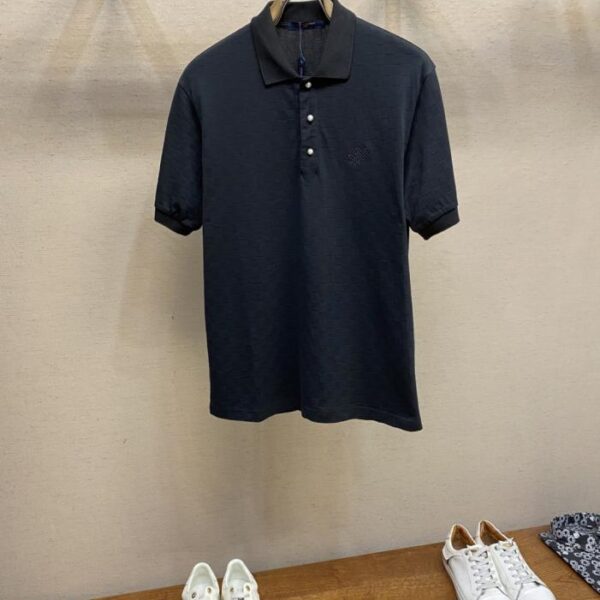 designer,replica,clothing,fake,1:1,lv,luxury,high quality LV Early Fall Series DAMIER Checkerboard Lapel Polo Shirt (OZ7OB)