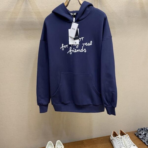 designer,replica,clothing,fake,1:1,lv,luxury,high quality Dior solid color LOGO letter hooded long-sleeved sweatshirt (5782X)