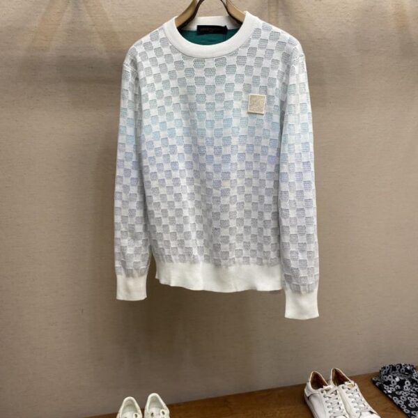 designer,replica,clothing,fake,1:1,lv,luxury,high quality LV round neck gradient pattern wool sweatshirt (BL4VR)