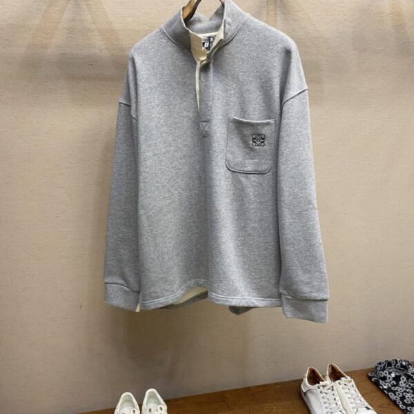 designer,replica,clothing,fake,1:1,lv,luxury,high quality Loewe Web Embroidery Polo Sweatshirt (KIGY4)