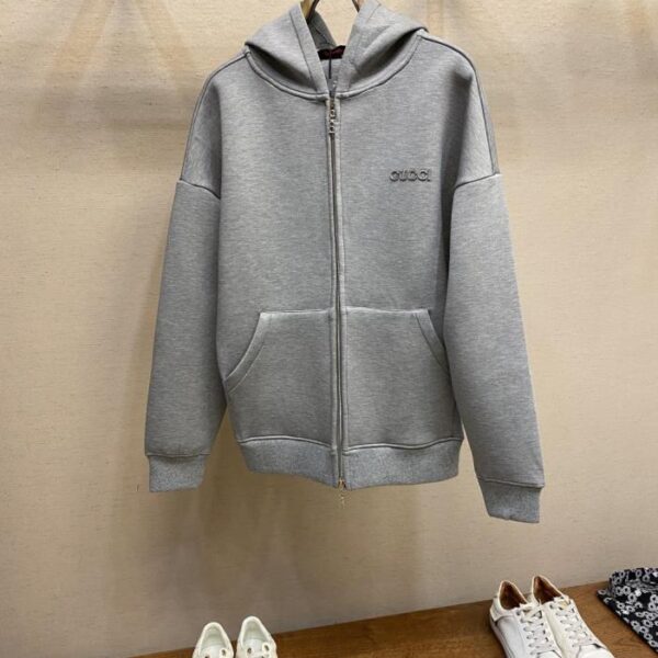 designer,replica,clothing,fake,1:1,lv,luxury,high quality Gucci appliquéd burnout embroidered zip-up hoodie (Z53LE)