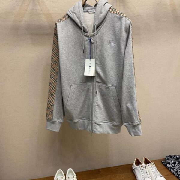 designer,replica,clothing,fake,1:1,lv,luxury,high quality Burberry Web Trim Embroidered Hoodie (VV3ZV)