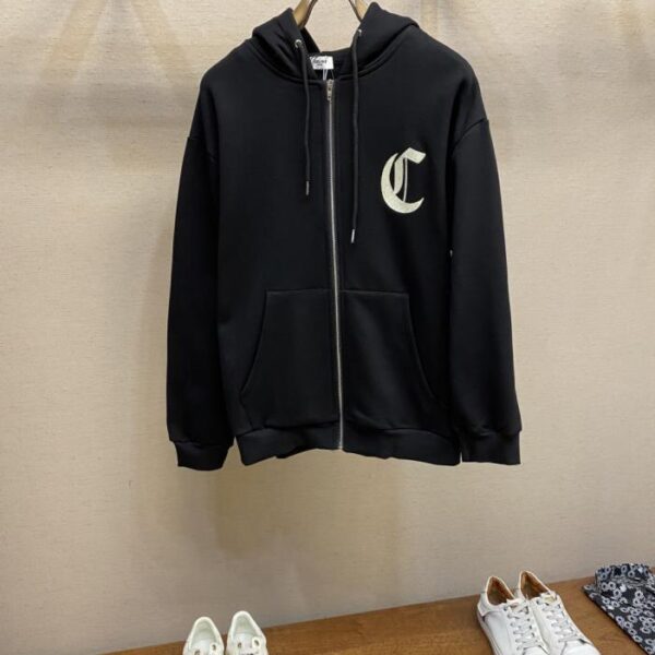 designer,replica,clothing,fake,1:1,lv,luxury,high quality Celine embroidered hoodie zip-up jacket (87I63)