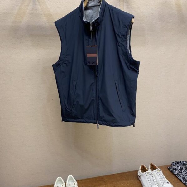 designer,replica,clothing,fake,1:1,lv,luxury,high quality Zzegna Microfiber Reversible Brezza Vest (0BJPR)
