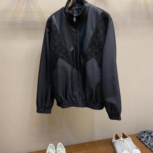 designer,replica,clothing,fake,1:1,lv,luxury,high quality LV patchwork leather jacket (5LZT7)