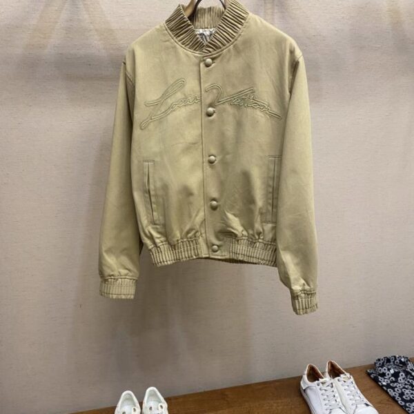 designer,replica,clothing,fake,1:1,lv,luxury,high quality LV embroidered logo cotton baseball jacket (KPVO2)
