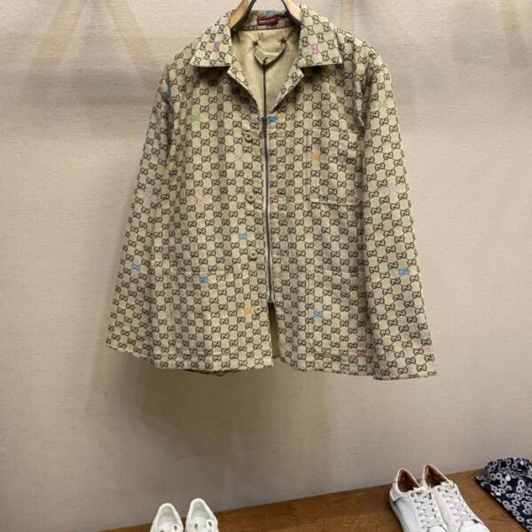 designer,replica,clothing,fake,1:1,lv,luxury,high quality Gucci Early Autumn New GG Canvas Jacket (J0353)