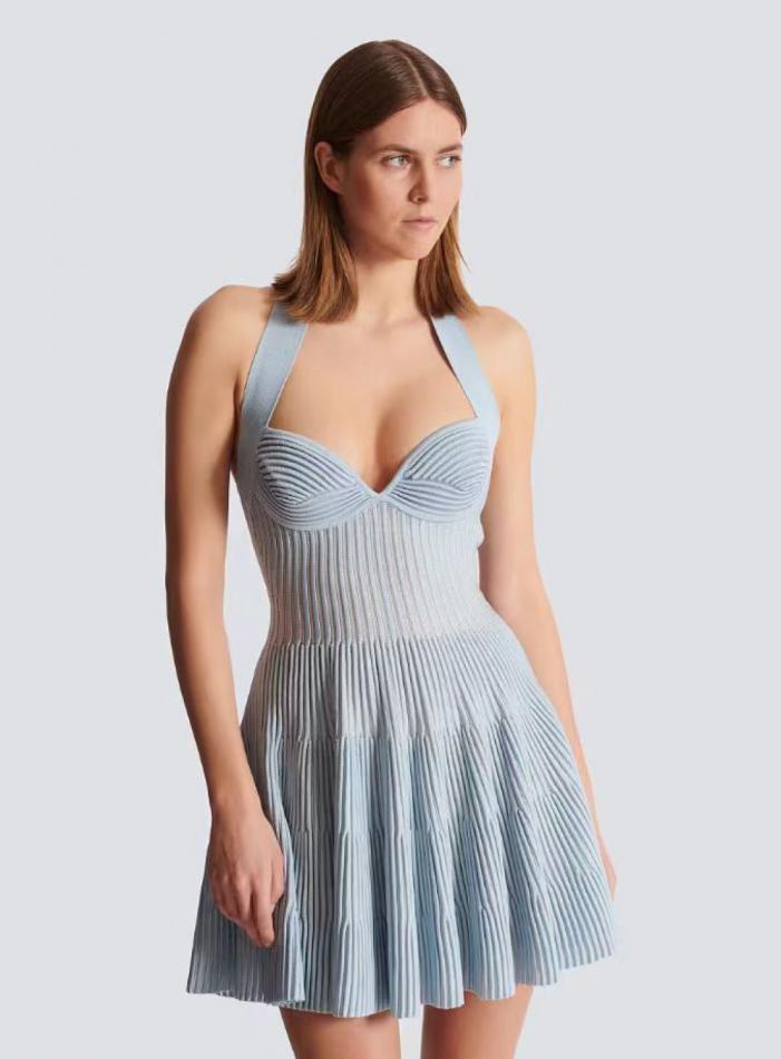 designer,replica,clothing,fake,1:1,lv,luxury,high quality Balmain new halterneck knitted dress blue (2TIKB) designer,replica,clothing,fake,1:1,lv,luxury,high quality Balmain new halterneck knitted dress blue (2TIKB)