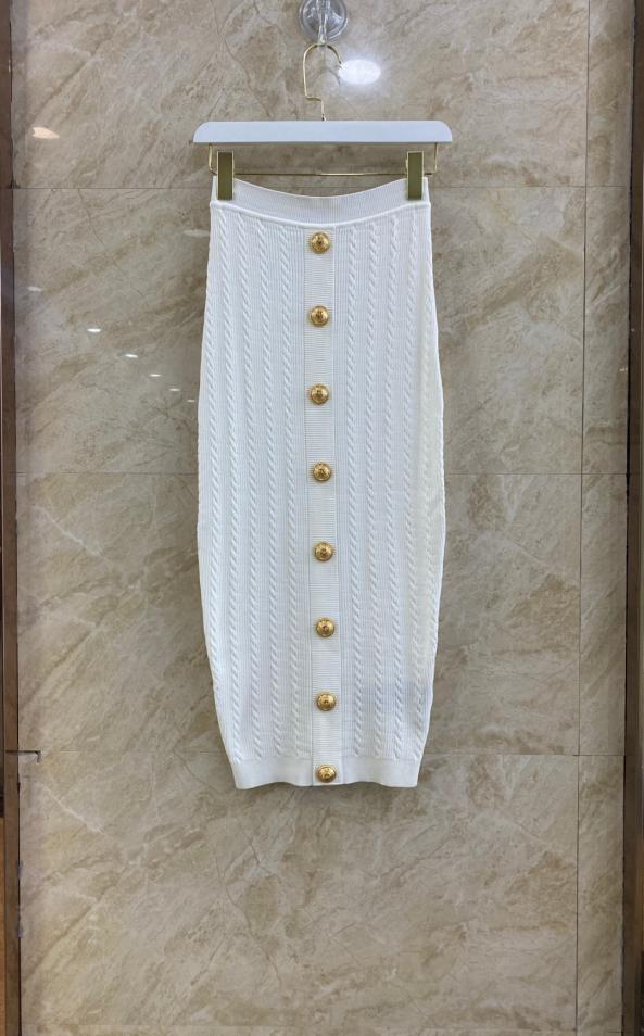 designer,replica,clothing,fake,1:1,lv,luxury,high quality Balmain New Classic Button Slim Knit Long Skirt White (O766Y) designer,replica,clothing,fake,1:1,lv,luxury,high quality Balmain New Classic Button Slim Knit Long Skirt White (O766Y)