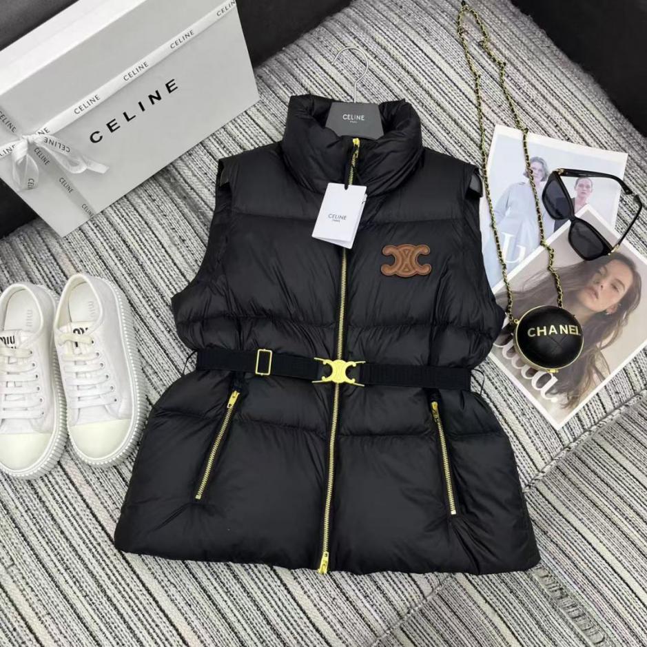 designer,replica,clothing,fake,1:1,lv,luxury,high quality Early Autumn/Winter Collection Celine New Stand-Up Collar Down Jacket Vest with Arc de Triomphe Leather Patches (1I0KT) designer,replica,clothing,fake,1:1,lv,luxury,high quality Early Autumn/Winter Collection Celine New Stand-Up Collar Down Jacket Vest with Arc de Triomphe Leather Patches (1I0KT)