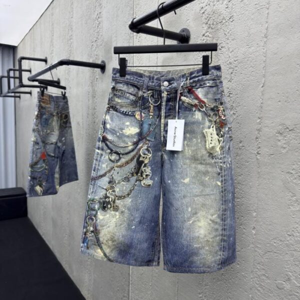 designer,replica,clothing,fake,1:1,lv,luxury,high quality Acne Studios 3D printed cropped jeans (OF1DQ)