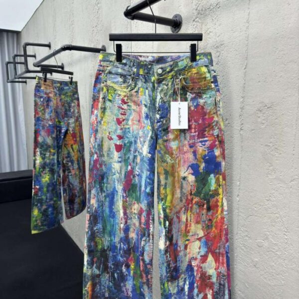 designer,replica,clothing,fake,1:1,lv,luxury,high quality Acne Studios paint print jeans (UURJH)
