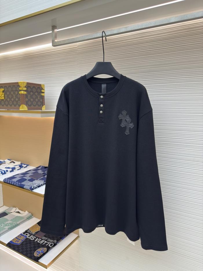 designer,replica,clothing,fake,1:1,lv,luxury,high quality Chrome Hearts Leather Henley Collar Waffle Sweatshirt (54SPM) designer,replica,clothing,fake,1:1,lv,luxury,high quality Chrome Hearts Leather Henley Collar Waffle Sweatshirt (54SPM)