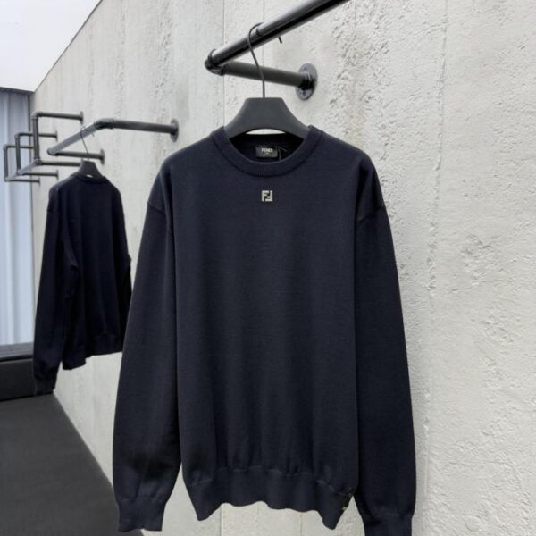 designer,replica,clothing,fake,1:1,lv,luxury,high quality FENDI Double F hot stamped bottoming sweater (R4QTI)