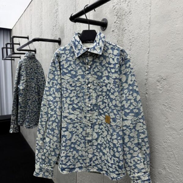 designer,replica,clothing,fake,1:1,lv,luxury,high quality LOUIS VUITTON jacquard work denim jacket (7D513)