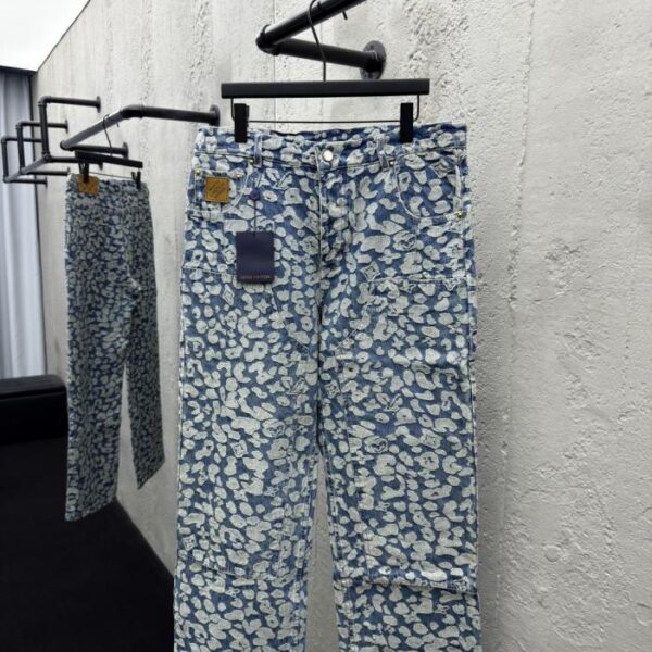 designer,replica,clothing,fake,1:1,lv,luxury,high quality LOUIS VUITTON jacquard work denim trousers (NXKWC)