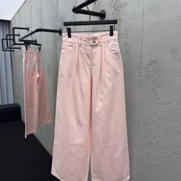 designer,replica,clothing,fake,1:1,lv,luxury,high quality LOUIS VUITTON Washed and Burnished Wide-Leg Jeans ●Fabric: Denim (DBTKB)