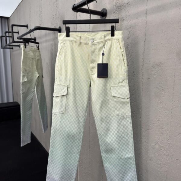 designer,replica,clothing,fake,1:1,lv,luxury,high quality LOUIS VUITTON Gradient jacquard denim overalls (BPEN8)