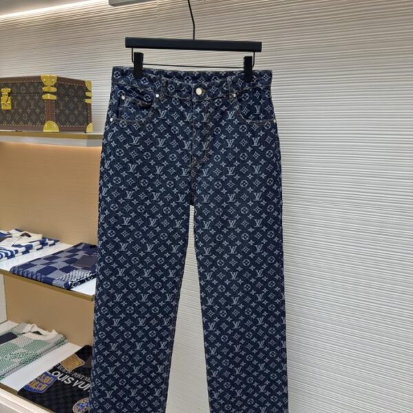designer,replica,clothing,fake,1:1,lv,luxury,high quality LOUIS VUITTON monogram print jeans (G5C26)