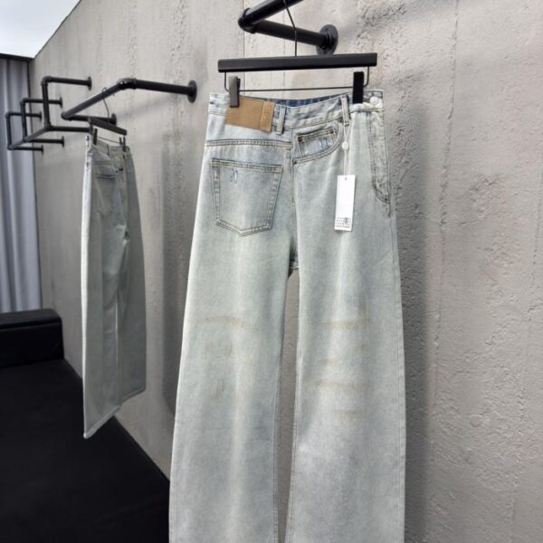 designer,replica,clothing,fake,1:1,lv,luxury,high quality Maison Margiela paper label distressed jeans (3R9T2)