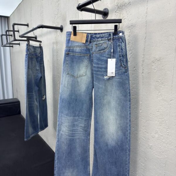 designer,replica,clothing,fake,1:1,lv,luxury,high quality Maison Margiela Paper Label Distressed Jeans (CU17C)